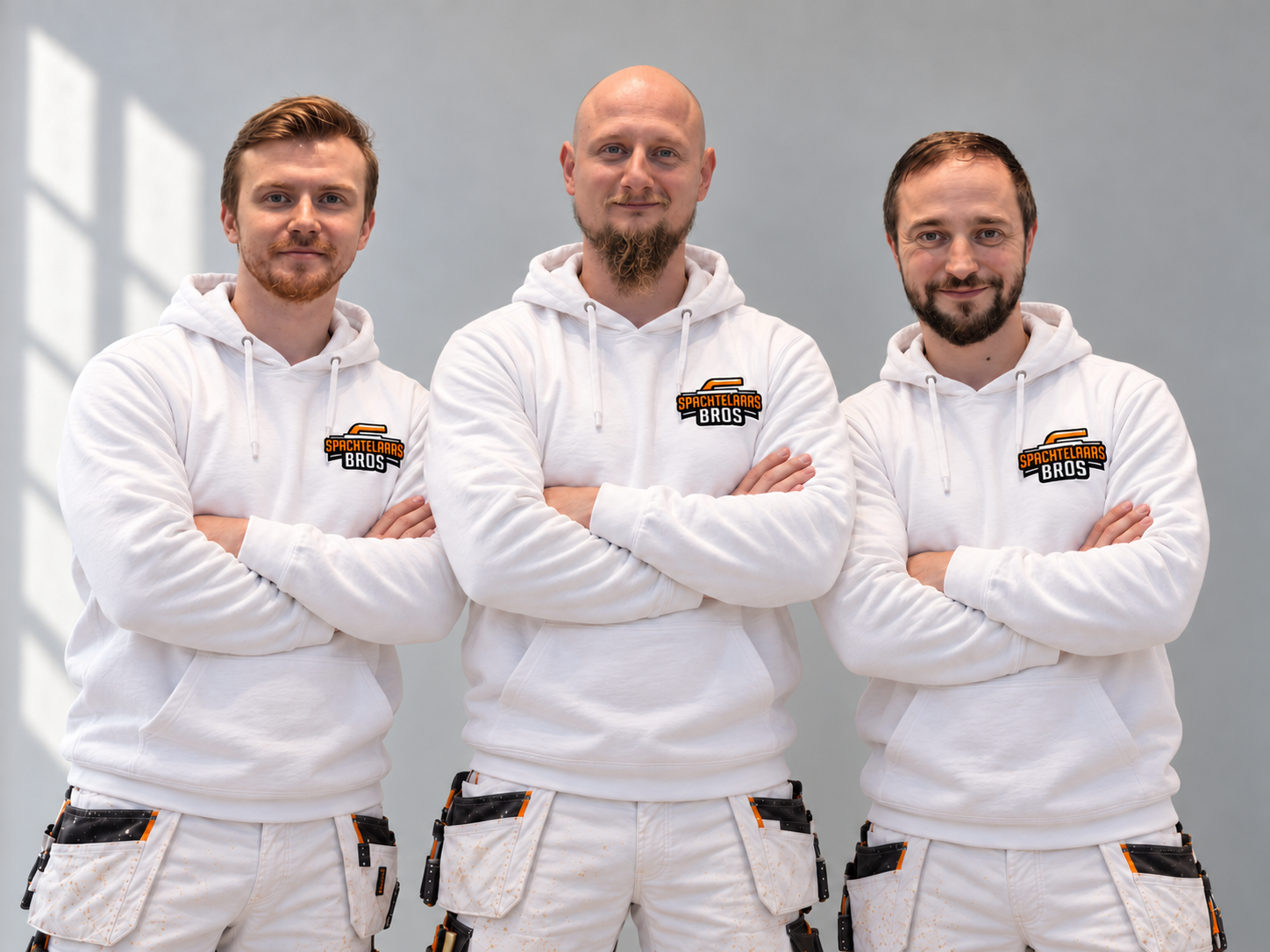 Teamportret van Damian, Michał en Łukasz — gemaakt met AI